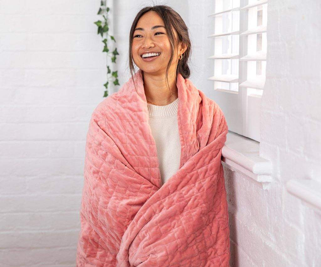 Minky Square Weighted Blanket Minky Square Weighted Blanket - Koala Comforts