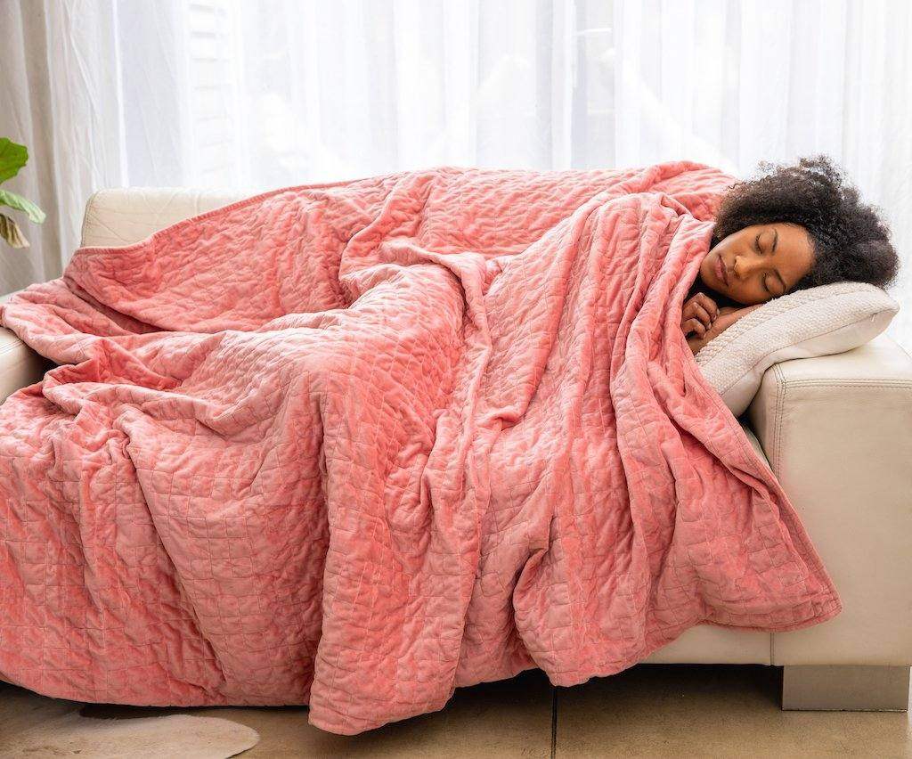Minky Square Weighted Blanket Minky Square Weighted Blanket - Koala Comforts