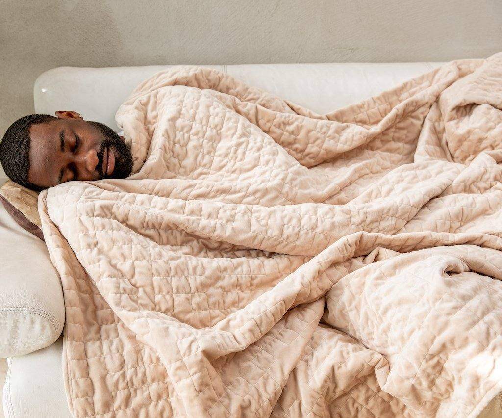 Minky Square Weighted Blanket Minky Square Weighted Blanket - Koala Comforts