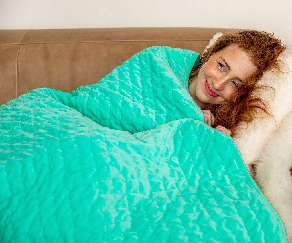 Minky Square Weighted Blanket Minky Square Weighted Blanket - Koala Comforts