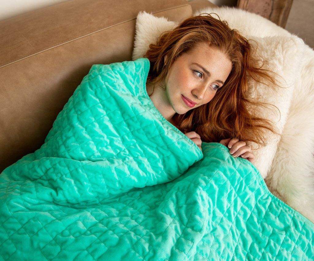 Minky Square Weighted Blanket Minky Square Weighted Blanket - Koala Comforts
