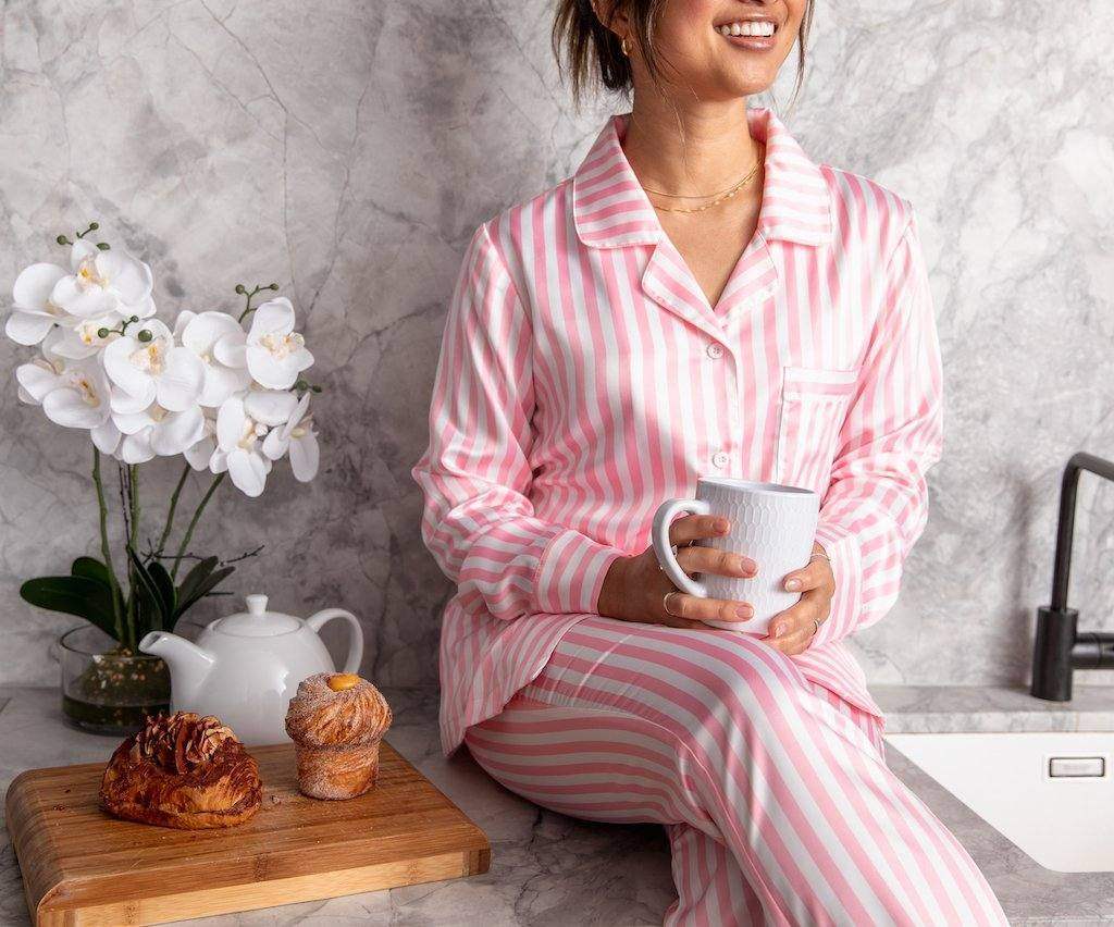 Women’s Satin Pyjamas-Long Set Women’s Satin Pyjamas-Long Set - Koala Comforts