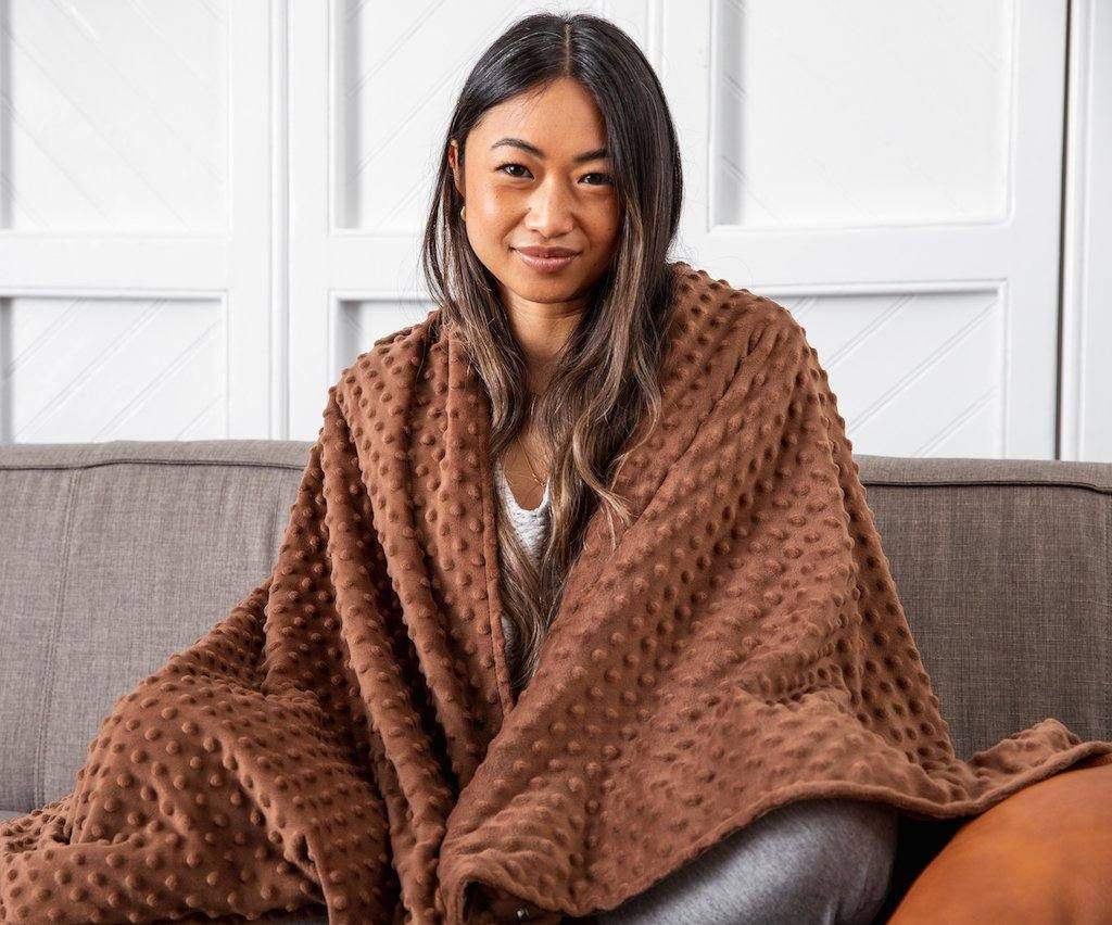 Minky Dots Weighted Blanket - Koala Comforts 