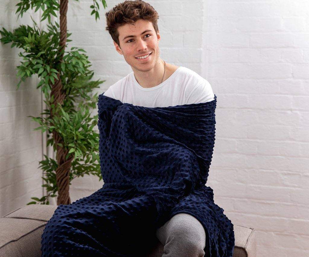 Minky Dots Weighted Blanket - Koala Comforts 