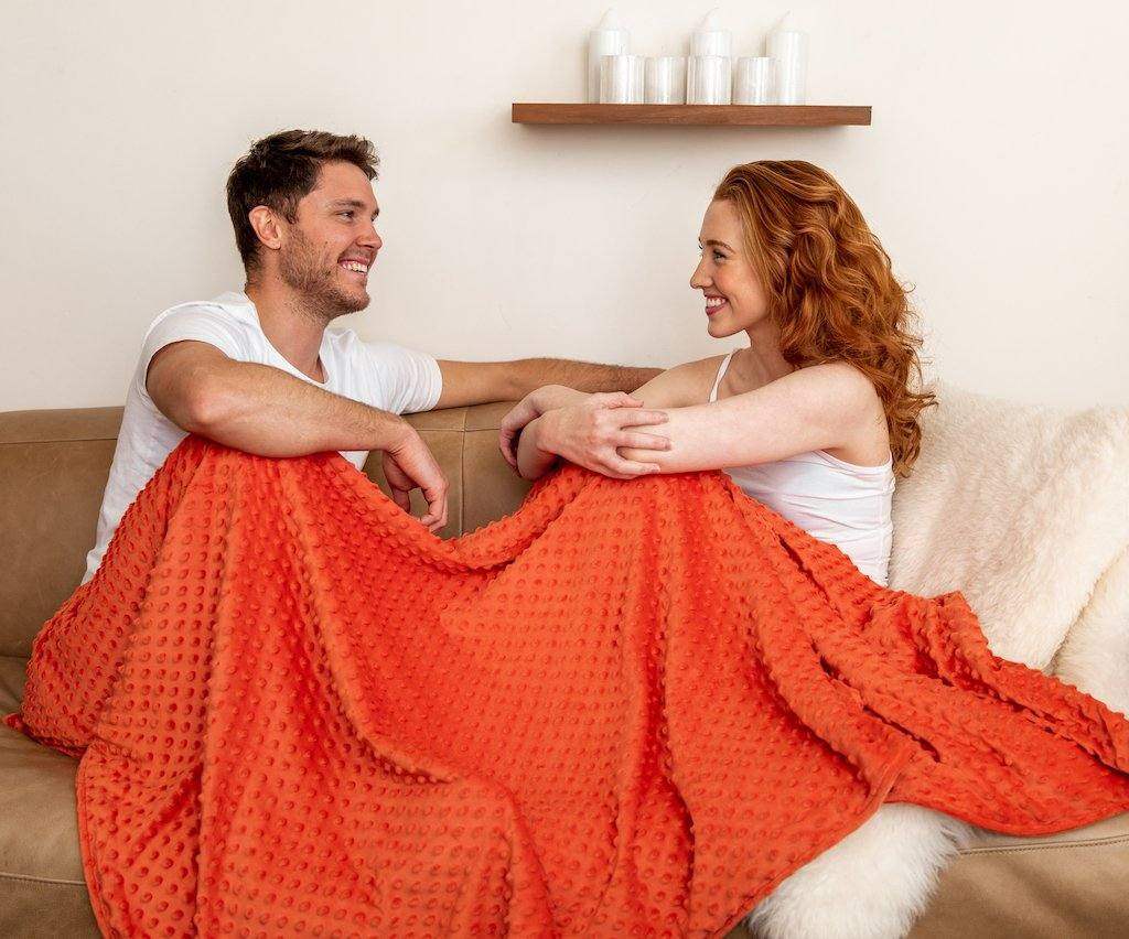 Minky Dots Weighted Blanket - Koala Comforts 