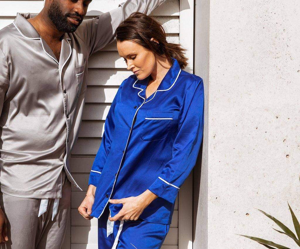 Women’s Satin Pyjamas-Long Set - Koala Comforts 