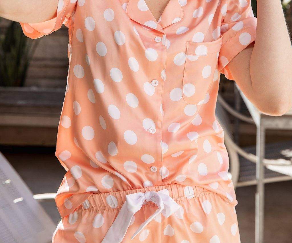 Women’s Satin Pyjamas -Short Set - Koala Comforts 