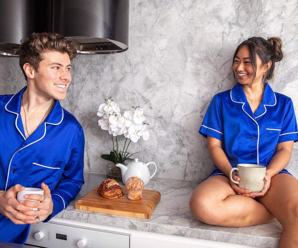 Women’s Satin Pyjamas -Short Set - Koala Comforts 